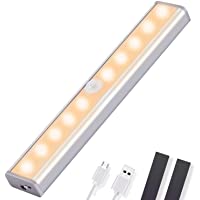 Los mejores  - OUSFOT Luz Armario con Sensor de Movimiento Luz Sensor para Armario USB Recargable LED Armario con 2 Tiras Magnéticas…